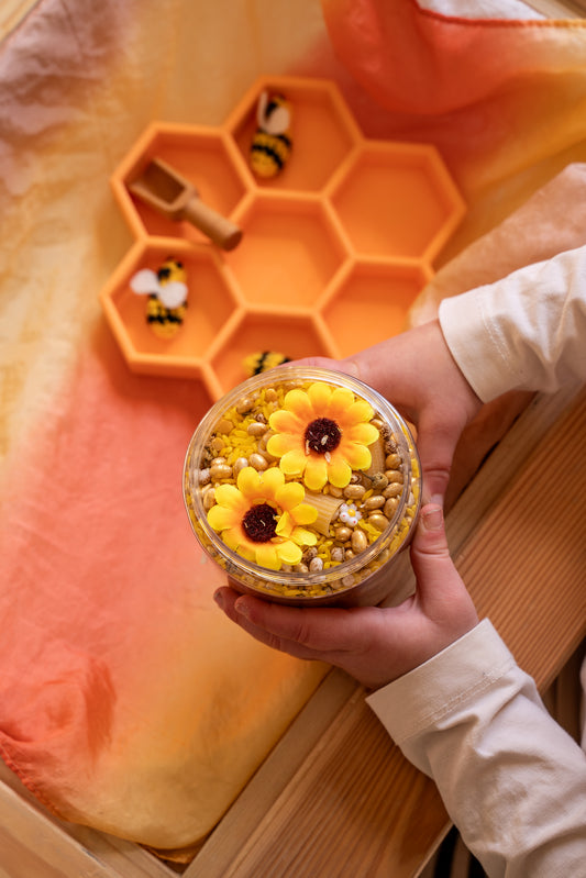 Bee Hive Sensory Base — Montessori Nature Play Kit for Toddlers