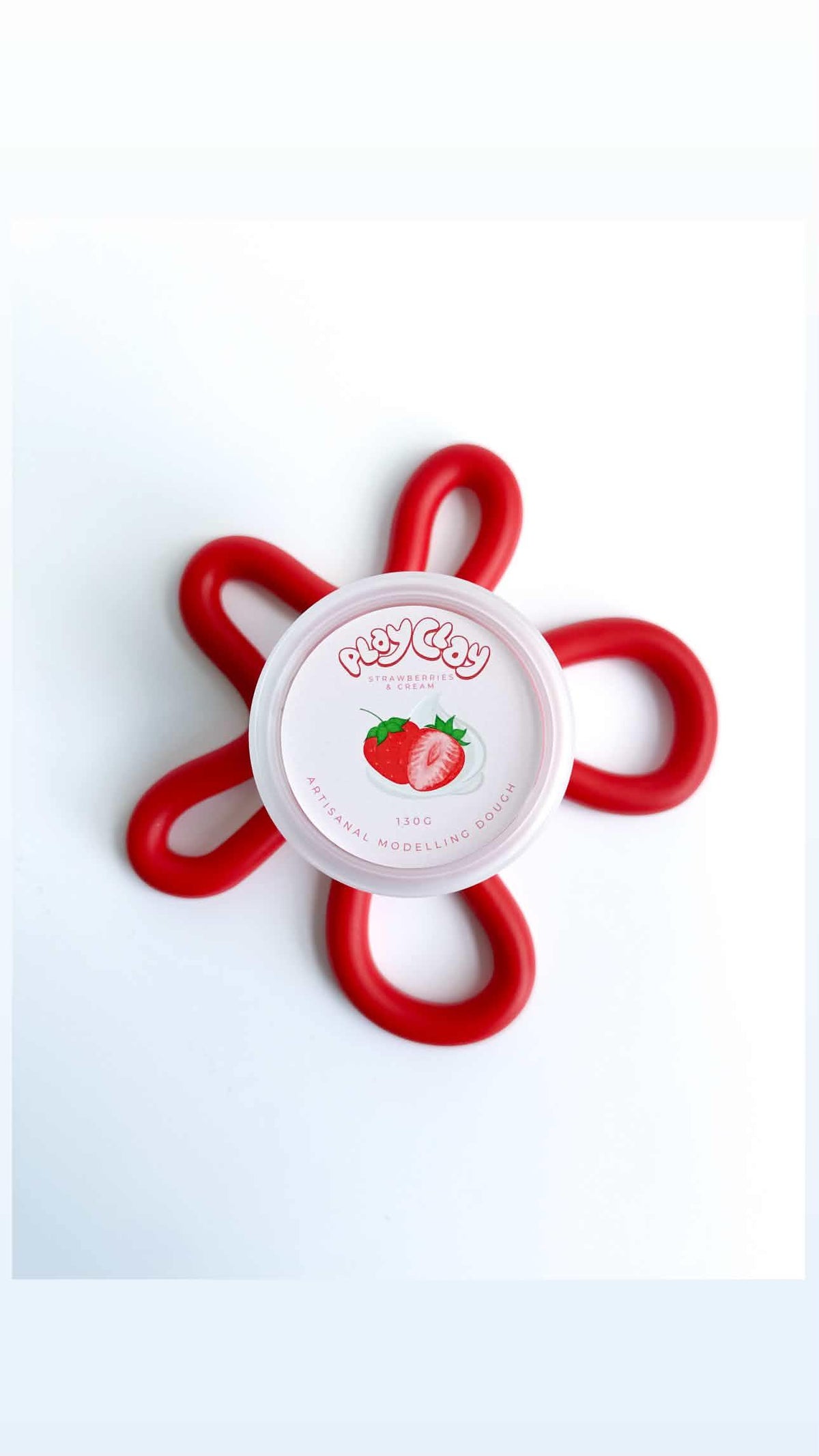 Strawberries and Cream Play Clay and Cutter Set