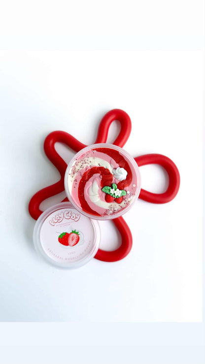 Strawberries and Cream Play Clay and Cutter Set
